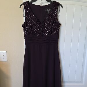 R&M Collection Chic Plum Sleeveless Maxi Dress
